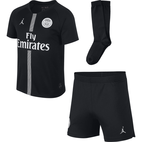 Kids PSG 18/19 3rd Black Soccer Sets (Shirt+Shorts+Socks)